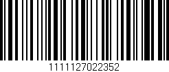 Código de barras (EAN, GTIN, SKU, ISBN): '1111127022352'