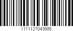 Código de barras (EAN, GTIN, SKU, ISBN): '1111127043685'
