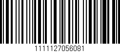 Código de barras (EAN, GTIN, SKU, ISBN): '1111127056081'