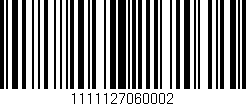 Código de barras (EAN, GTIN, SKU, ISBN): '1111127060002'