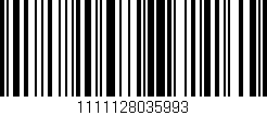 Código de barras (EAN, GTIN, SKU, ISBN): '1111128035993'