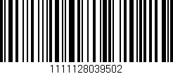 Código de barras (EAN, GTIN, SKU, ISBN): '1111128039502'