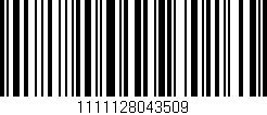 Código de barras (EAN, GTIN, SKU, ISBN): '1111128043509'