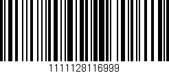Código de barras (EAN, GTIN, SKU, ISBN): '1111128116999'