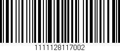 Código de barras (EAN, GTIN, SKU, ISBN): '1111128117002'