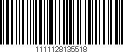 Código de barras (EAN, GTIN, SKU, ISBN): '1111128135518'