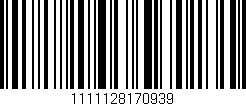 Código de barras (EAN, GTIN, SKU, ISBN): '1111128170939'