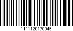 Código de barras (EAN, GTIN, SKU, ISBN): '1111128170946'