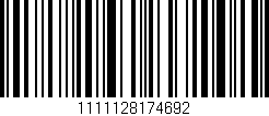 Código de barras (EAN, GTIN, SKU, ISBN): '1111128174692'
