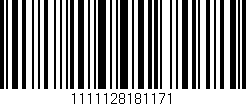 Código de barras (EAN, GTIN, SKU, ISBN): '1111128181171'