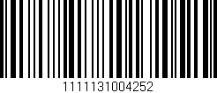 Código de barras (EAN, GTIN, SKU, ISBN): '1111131004252'