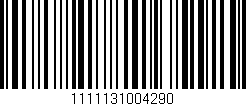 Código de barras (EAN, GTIN, SKU, ISBN): '1111131004290'