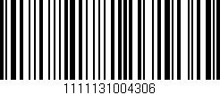 Código de barras (EAN, GTIN, SKU, ISBN): '1111131004306'