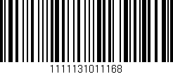 Código de barras (EAN, GTIN, SKU, ISBN): '1111131011168'