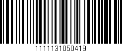 Código de barras (EAN, GTIN, SKU, ISBN): '1111131050419'