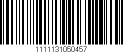 Código de barras (EAN, GTIN, SKU, ISBN): '1111131050457'