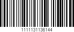 Código de barras (EAN, GTIN, SKU, ISBN): '1111131136144'