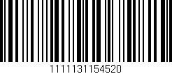 Código de barras (EAN, GTIN, SKU, ISBN): '1111131154520'