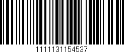 Código de barras (EAN, GTIN, SKU, ISBN): '1111131154537'