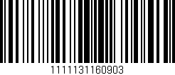 Código de barras (EAN, GTIN, SKU, ISBN): '1111131160903'
