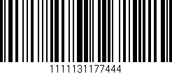 Código de barras (EAN, GTIN, SKU, ISBN): '1111131177444'