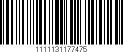 Código de barras (EAN, GTIN, SKU, ISBN): '1111131177475'