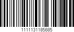 Código de barras (EAN, GTIN, SKU, ISBN): '1111131185685'