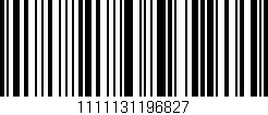 Código de barras (EAN, GTIN, SKU, ISBN): '1111131196827'