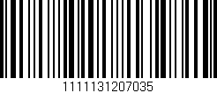Código de barras (EAN, GTIN, SKU, ISBN): '1111131207035'
