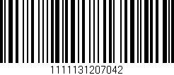 Código de barras (EAN, GTIN, SKU, ISBN): '1111131207042'