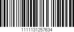 Código de barras (EAN, GTIN, SKU, ISBN): '1111131257634'