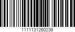 Código de barras (EAN, GTIN, SKU, ISBN): '1111131260238'