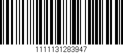 Código de barras (EAN, GTIN, SKU, ISBN): '1111131283947'