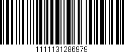 Código de barras (EAN, GTIN, SKU, ISBN): '1111131286979'