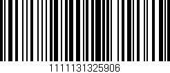 Código de barras (EAN, GTIN, SKU, ISBN): '1111131325906'
