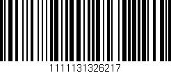 Código de barras (EAN, GTIN, SKU, ISBN): '1111131326217'