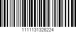 Código de barras (EAN, GTIN, SKU, ISBN): '1111131326224'