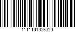 Código de barras (EAN, GTIN, SKU, ISBN): '1111131335929'