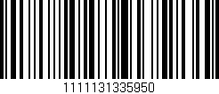 Código de barras (EAN, GTIN, SKU, ISBN): '1111131335950'