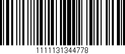 Código de barras (EAN, GTIN, SKU, ISBN): '1111131344778'
