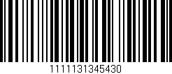 Código de barras (EAN, GTIN, SKU, ISBN): '1111131345430'