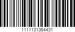 Código de barras (EAN, GTIN, SKU, ISBN): '1111131364431'