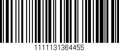 Código de barras (EAN, GTIN, SKU, ISBN): '1111131364455'