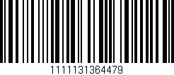 Código de barras (EAN, GTIN, SKU, ISBN): '1111131364479'