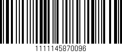 Código de barras (EAN, GTIN, SKU, ISBN): '1111145870096'