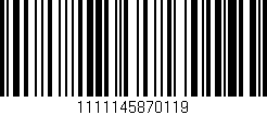 Código de barras (EAN, GTIN, SKU, ISBN): '1111145870119'