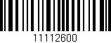 Código de barras (EAN, GTIN, SKU, ISBN): '11112600'