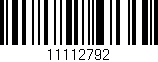 Código de barras (EAN, GTIN, SKU, ISBN): '11112792'