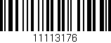 Código de barras (EAN, GTIN, SKU, ISBN): '11113176'