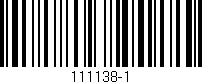 Código de barras (EAN, GTIN, SKU, ISBN): '111138-1'
